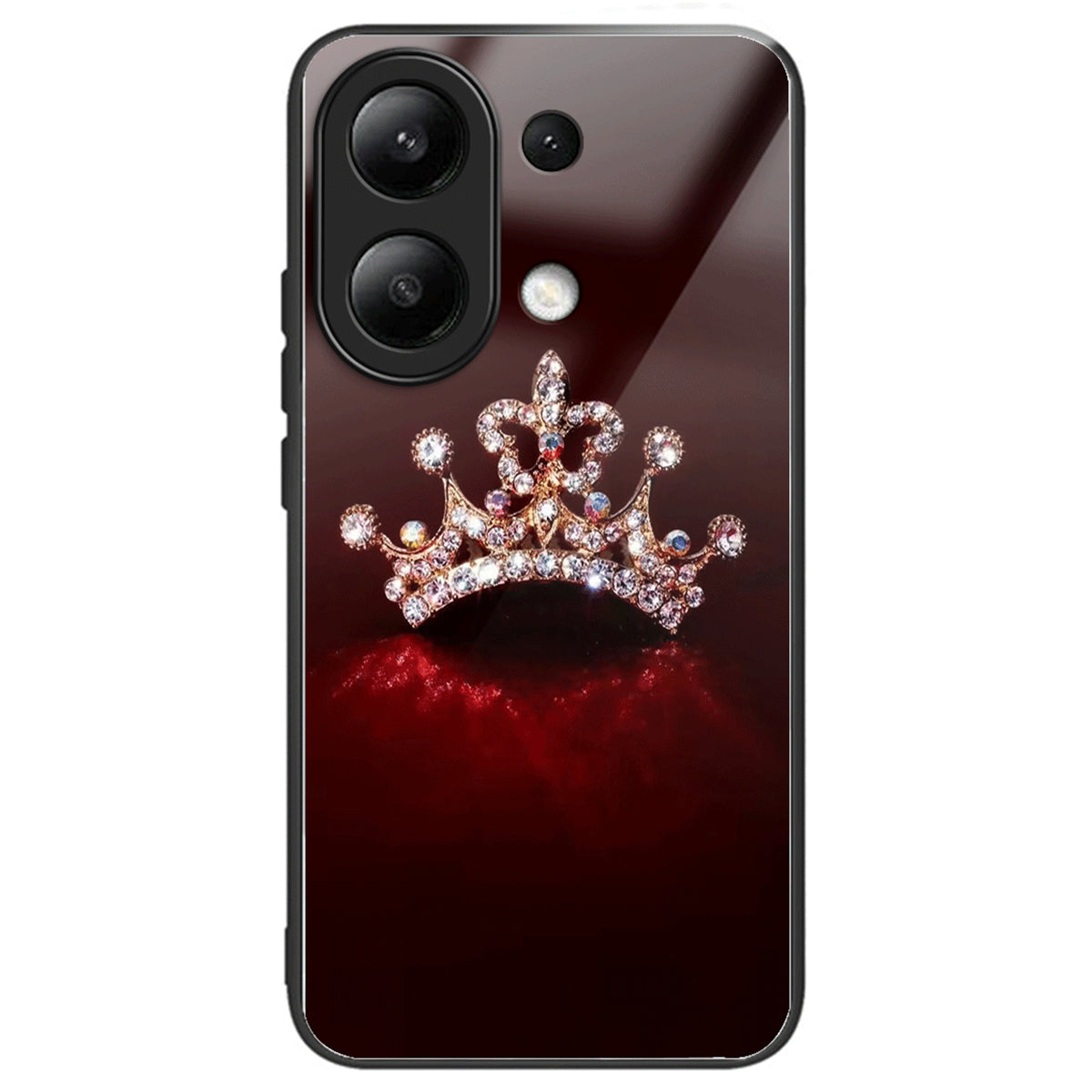 For Xiaomi Redmi Note 13 4G Phone Case Tempered Glass+TPU Pattern Print Back Cover For Xiaomi Redmi Note 13 4G Phone Case Tempered Glass+TPU Pattern Print Back Cover